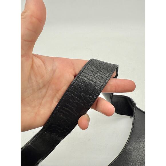 Sonia Rykiel Black Leather Shoulder Bag SR Logo Vintage Y2K Baguette Style Purse - Picture 4 of 10